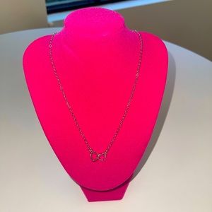 Dainty Interlocking Heart Necklace - Silver